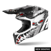 AIROH WRAAP Casco Cross Moto enduro Economico grafica DEMON opaco